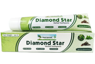 DIAMOND STAR HERBAL TOOTHPASTE - PACK OF 4 (100GM EACH)